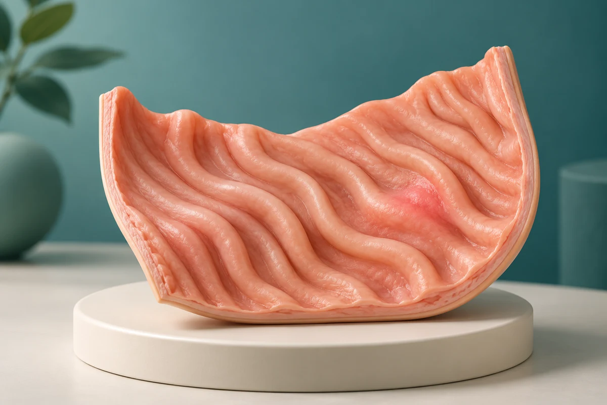 Conceptual model of the folds of the stomach lining