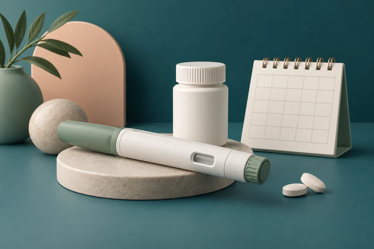 Illustration of generic medicine and monitoring symbols